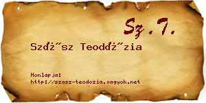 Szász Teodózia névjegykártya